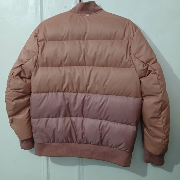Lululemon womens Sz 6 ROAM FAR DOWN bomber reversible jacket puffer blush pink - Picture 3 of 9